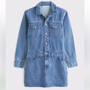 NWT Abercrombie SZ M Long sleeve Denim Shirt dress